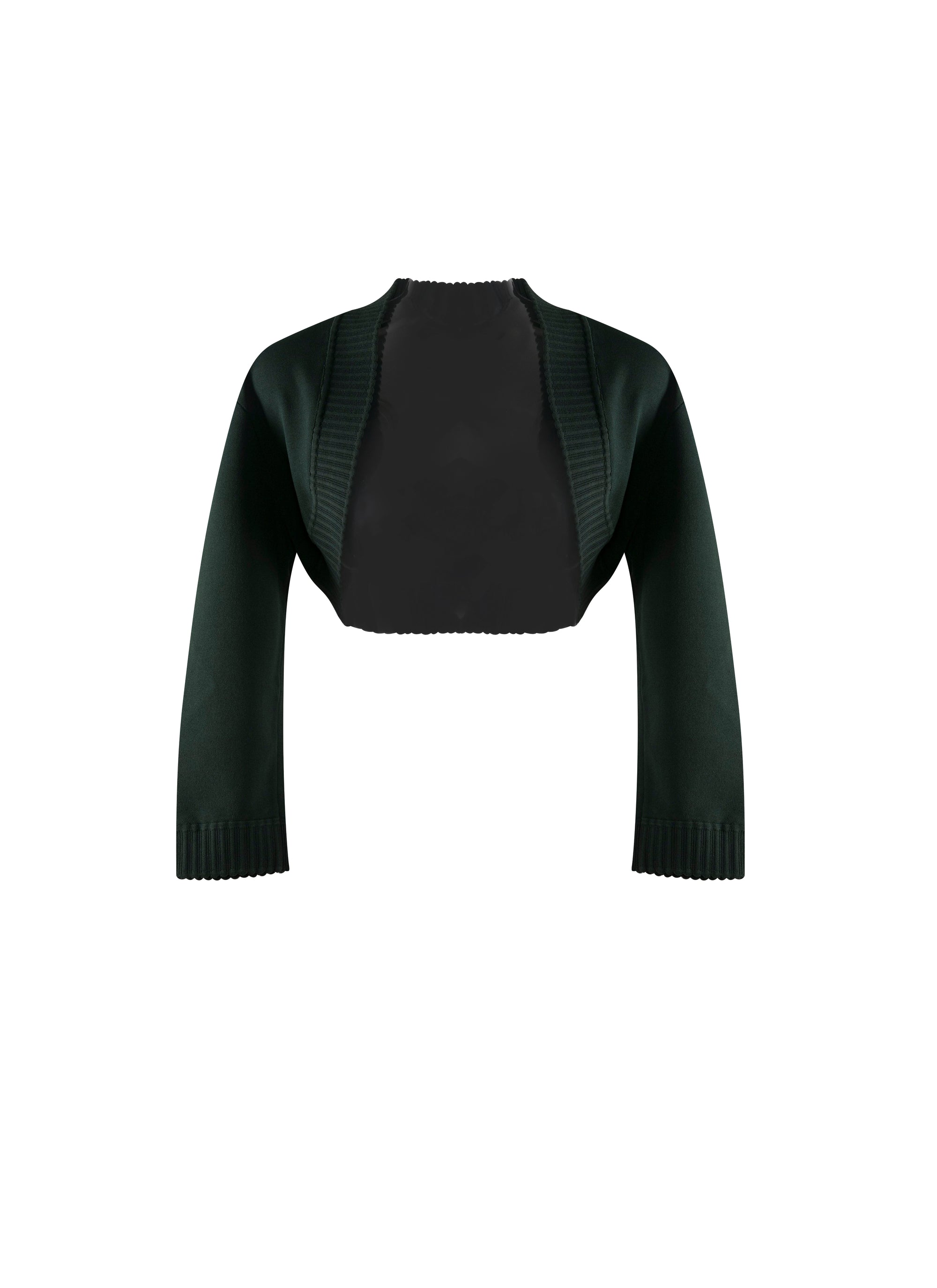 Trianon knitted 3/4 sleeve bolero - Imperial Green