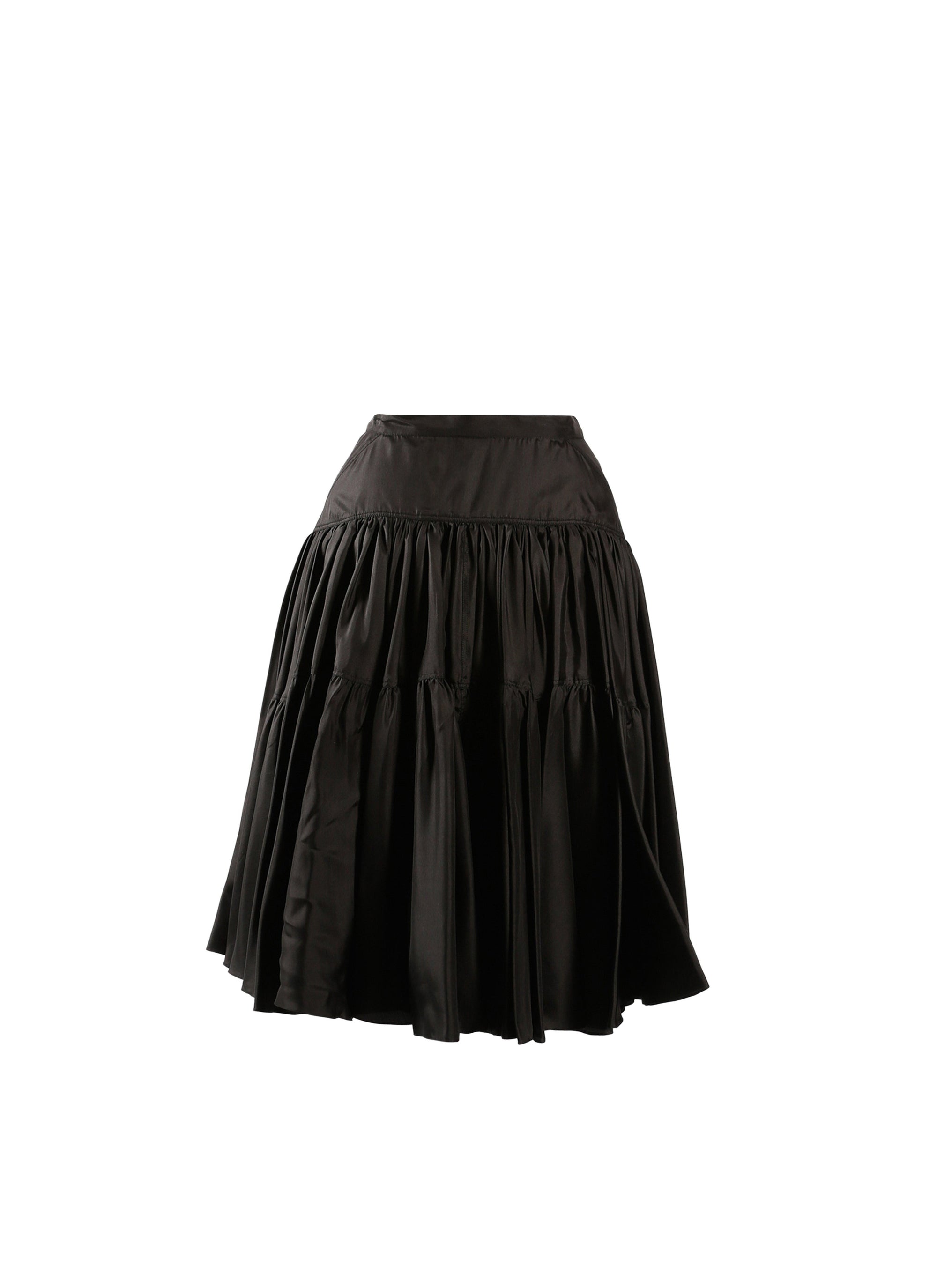 Short skirt in silk - Black