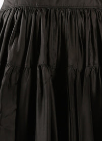 Short skirt in silk - Black