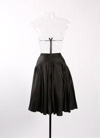 Short skirt in silk - Black
