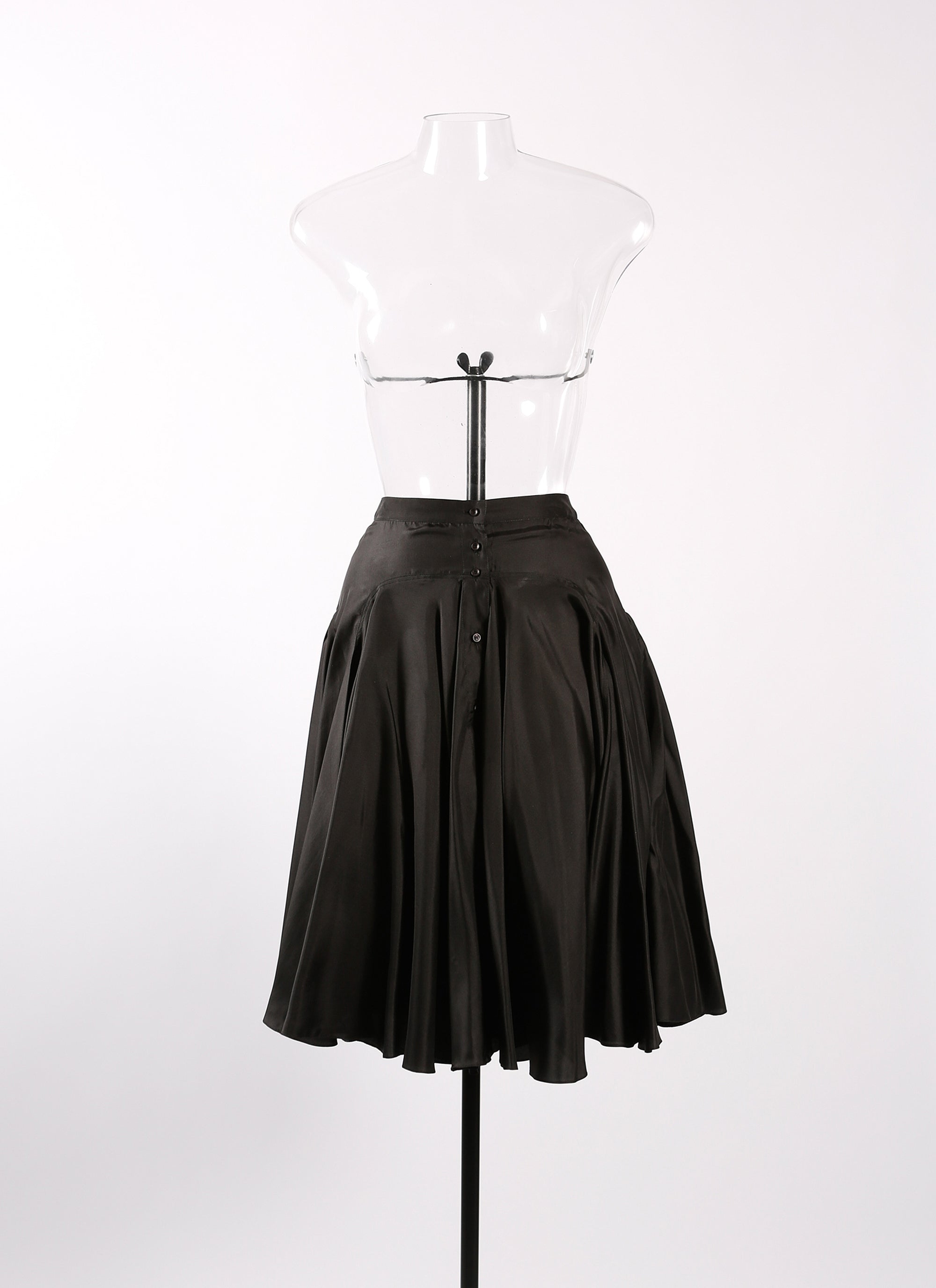 Short skirt in silk - Black