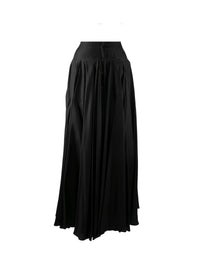 Long skirt in silk - Black