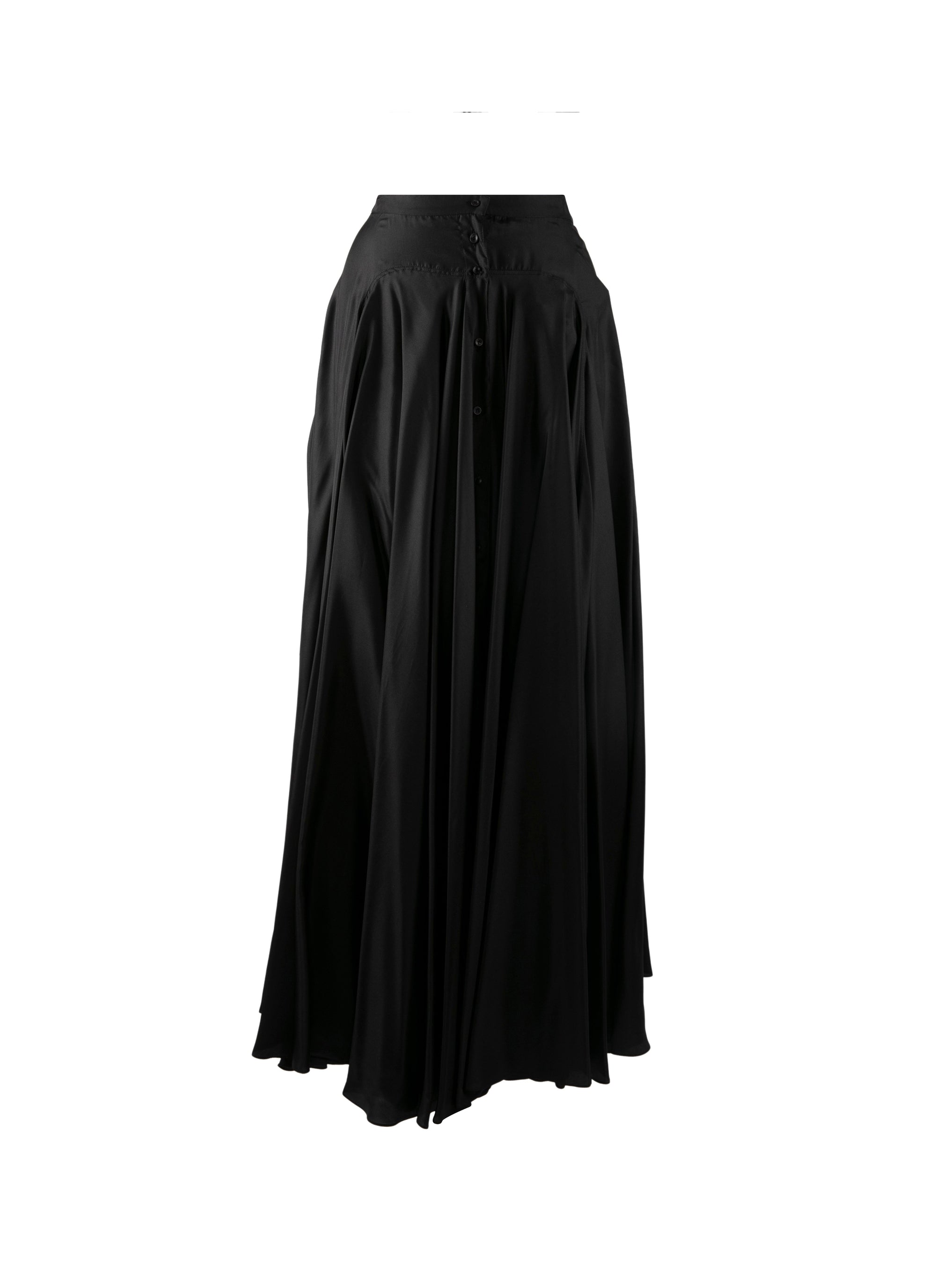 Long skirt in silk - Black
