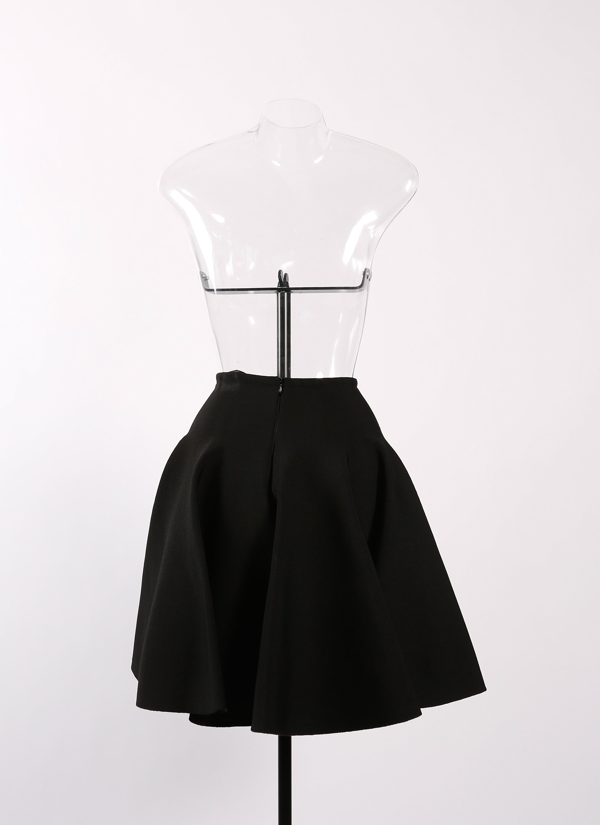 Jupe patineuse en maille - Noir