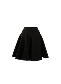 Jupe patineuse en maille - Noir