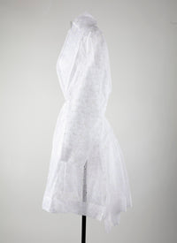 Robe à manches longues à fleurs - Blanc