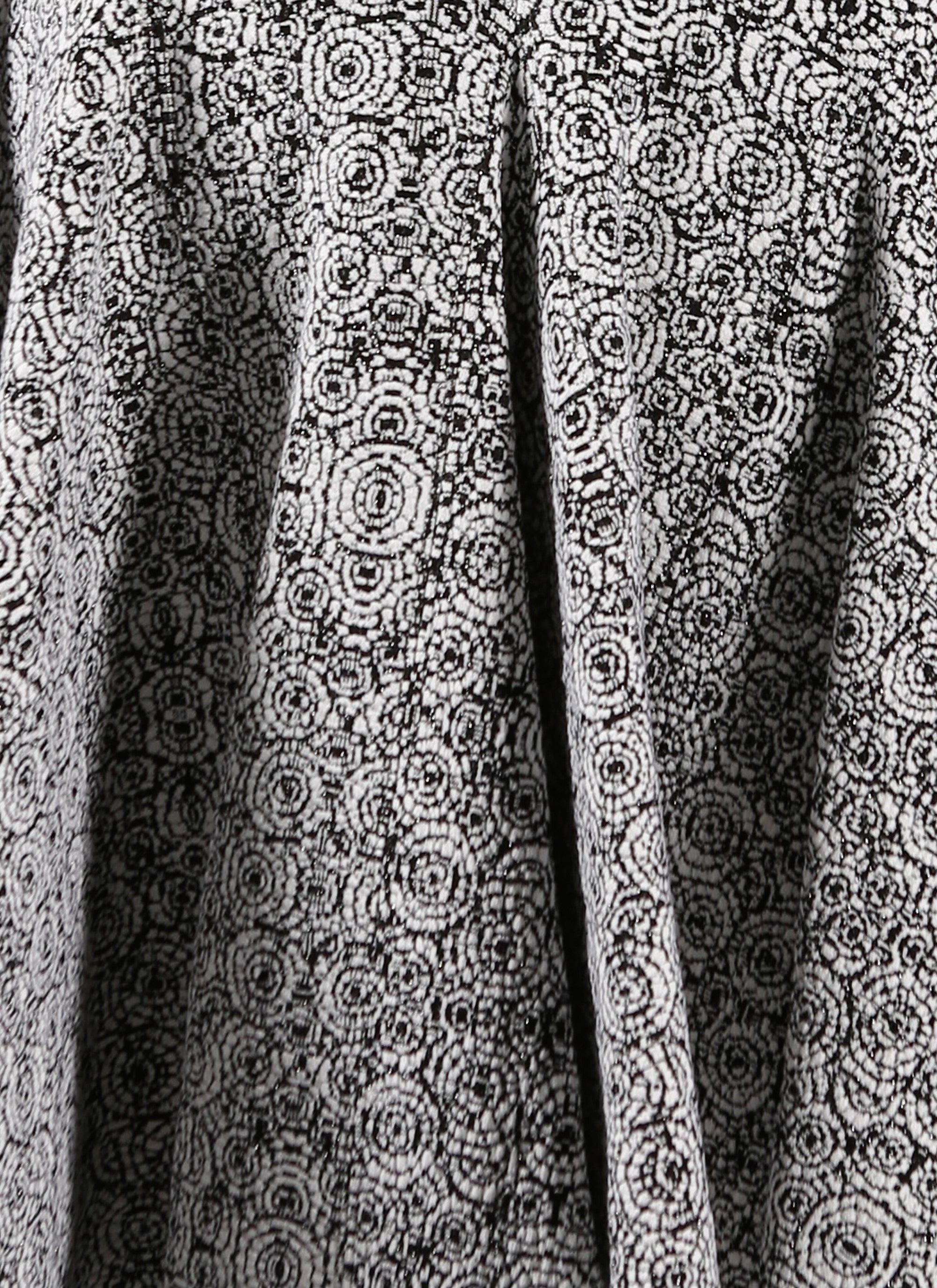 Spider knitted short-sleeved dress - White & Black