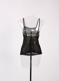 Intime sheer top - Black