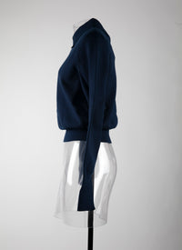 Pull à manches longues Ingenue en laine - Marine