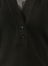 Supreme long sleeve bodysuit in wool - Black