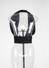 Zebra silk bra - Black & Blue