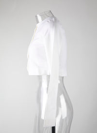 Cardigan à manches longues Supreme en laine - Blanc Nacre