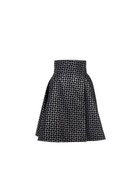 Leather Dalmatian skirt - Black