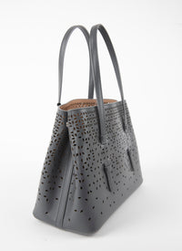 Sac Mina Bolivia Fiori en cuir - Cendre