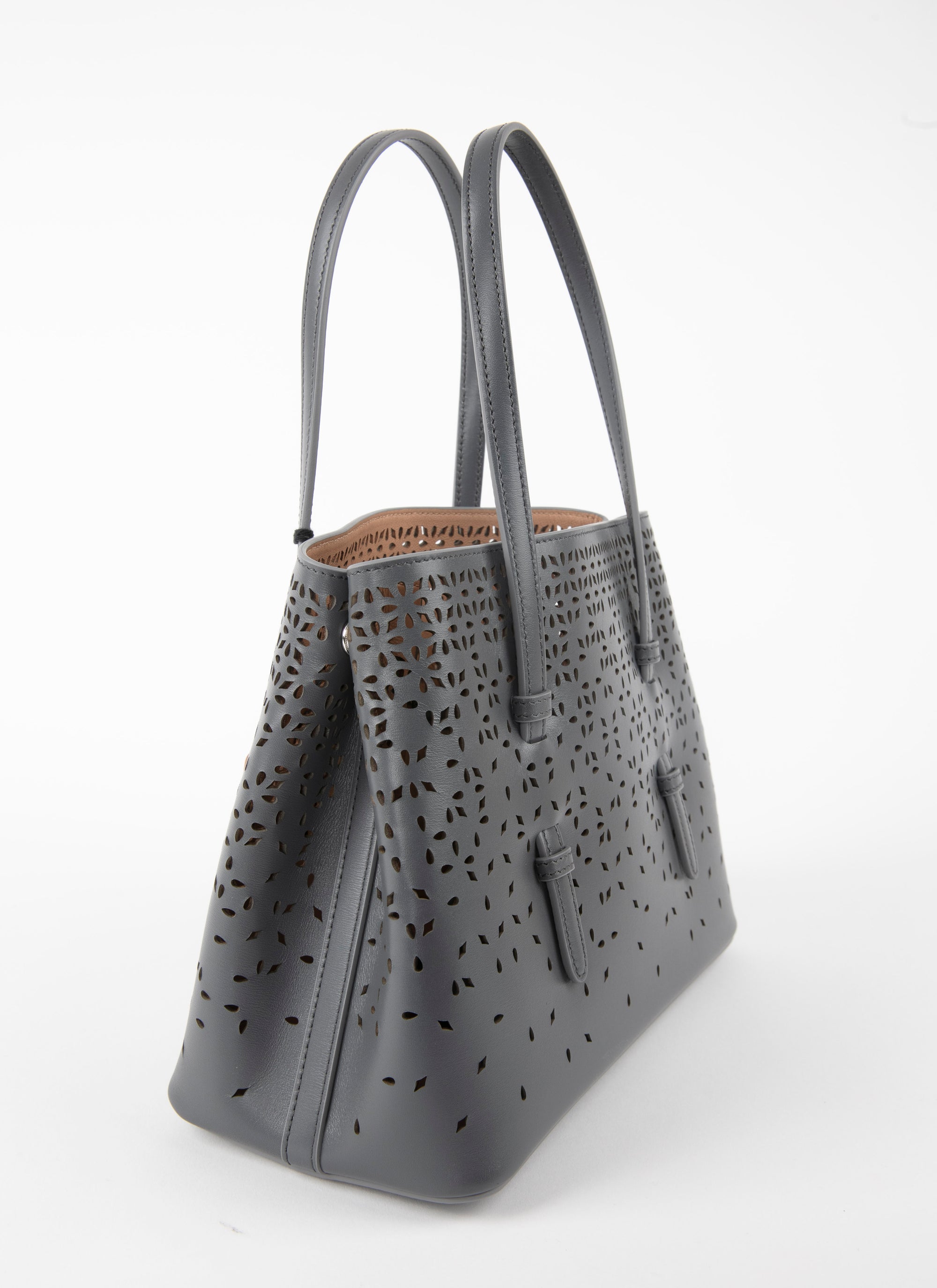Sac Mina Bolivia Fiori en cuir - Cendre