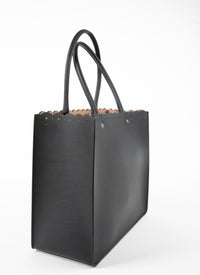 Sac Garance Carrera Fiori en cuir - Noir