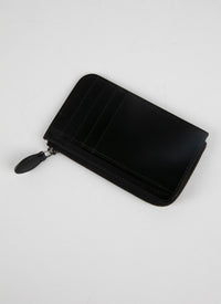 Porte-cartes Pétales en cuir - Noir & Sable