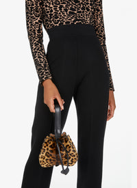Sac Rose Marie imprimé guepard en cuir - Mordore & Noir