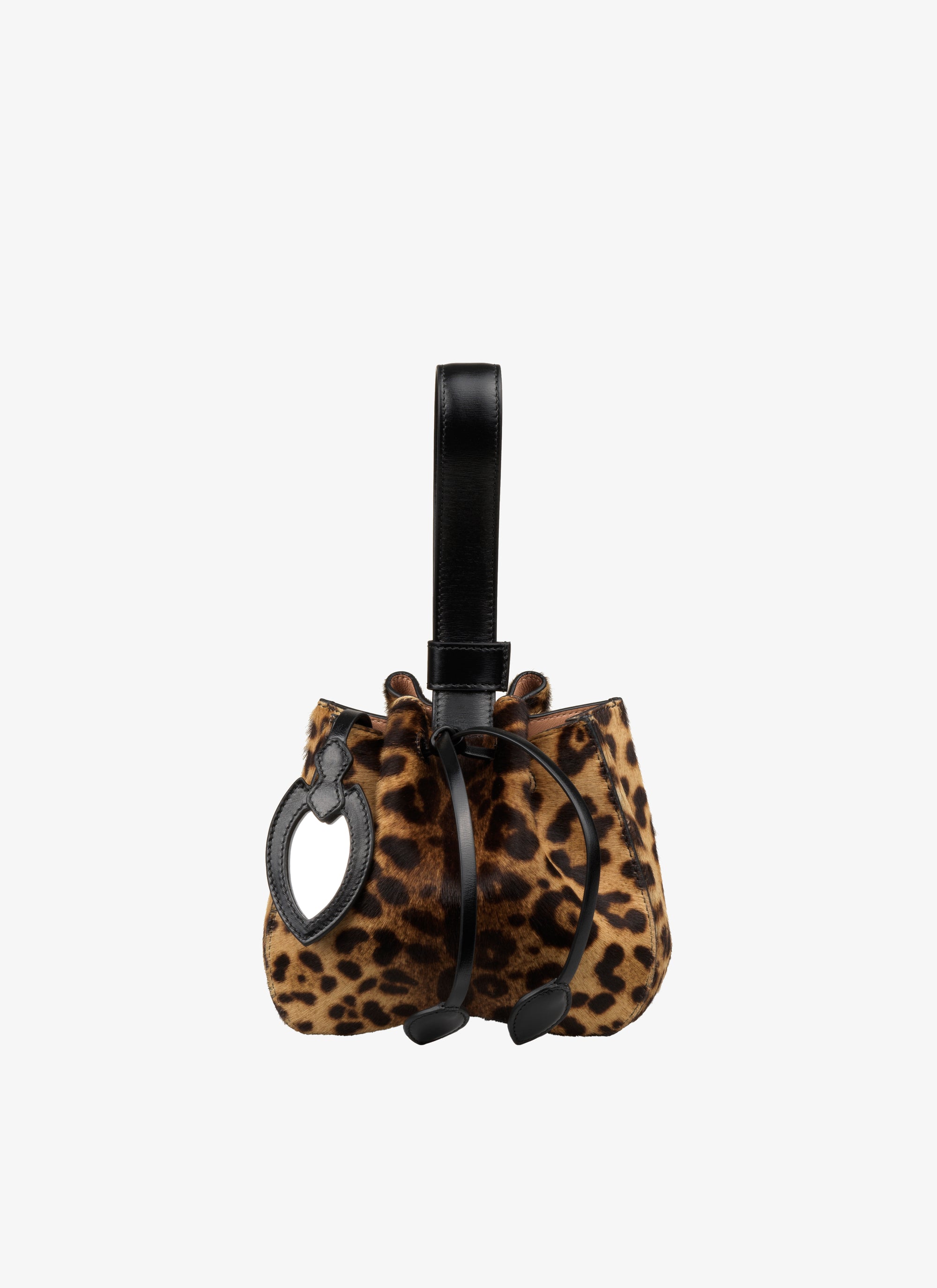 Sac Rose Marie imprimé guepard en cuir - Mordore & Noir