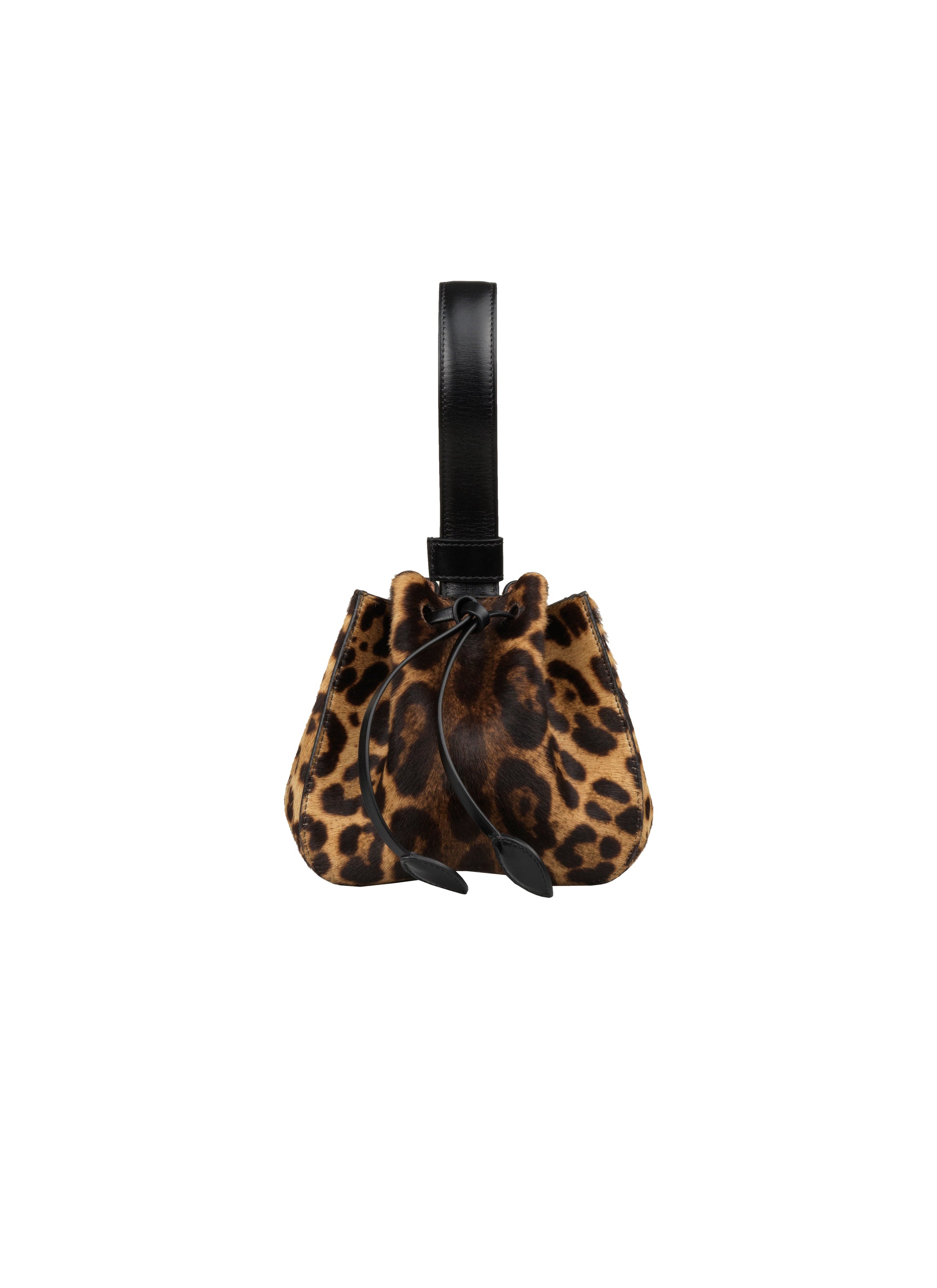 Sac Rose Marie imprimé guepard en cuir - Mordore & Noir