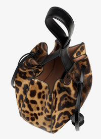 Sac Rose Marie imprimé guepard en cuir - Mordore & Noir