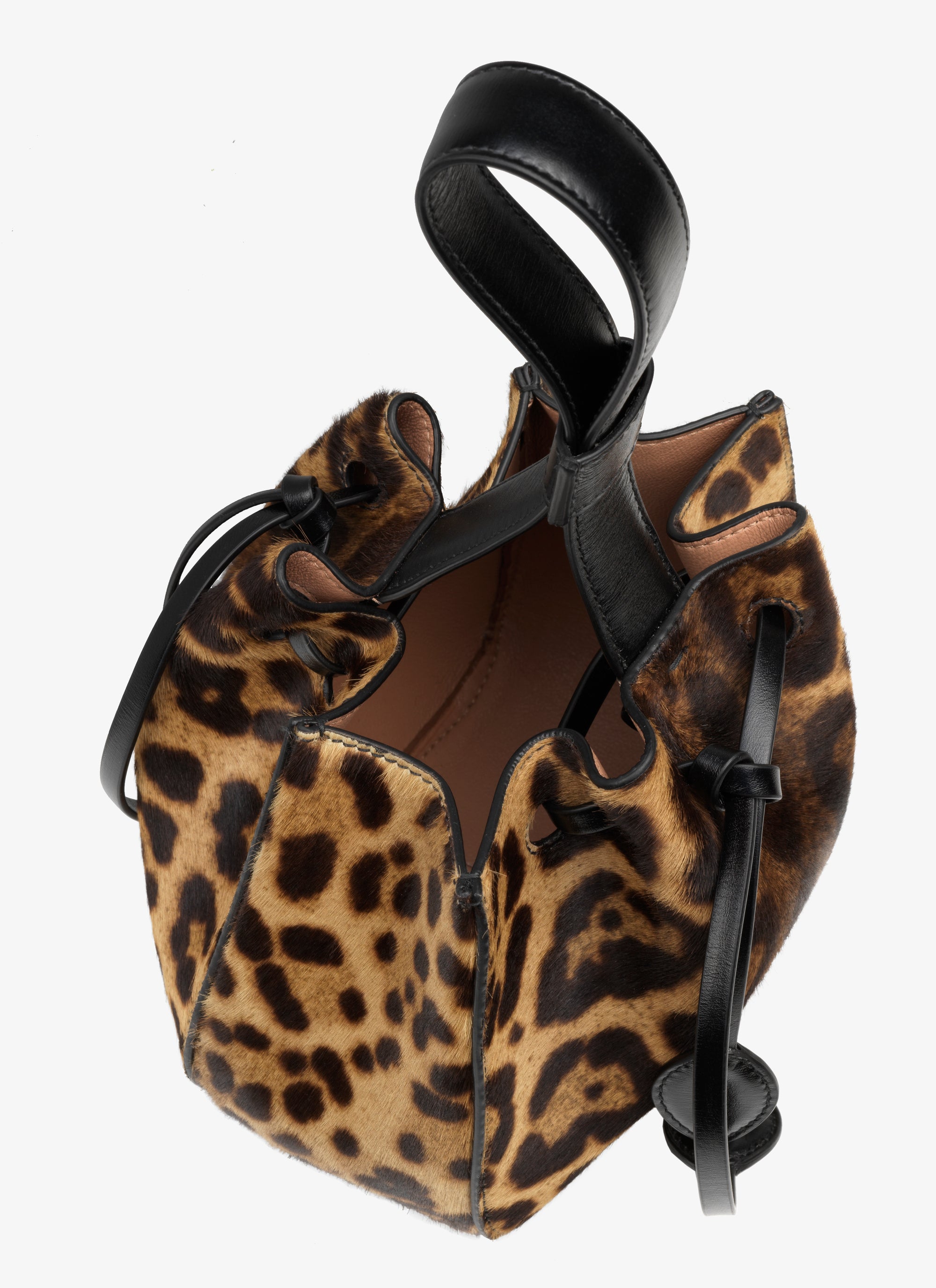 Sac Rose Marie imprimé guepard en cuir - Mordore & Noir
