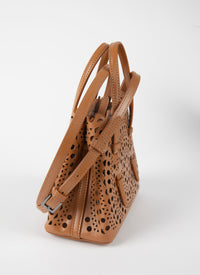 Nano bag Mina in leather - Light Tan