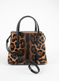 Sac Mina à imprimé guépard en cuir - Mordore & Noir
