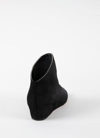 Pearl boots in leather - Black