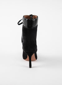 Bottines en velours - Noir