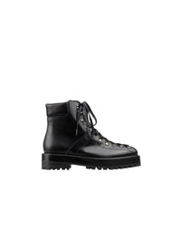 Bottines lacées en cuir - Noir