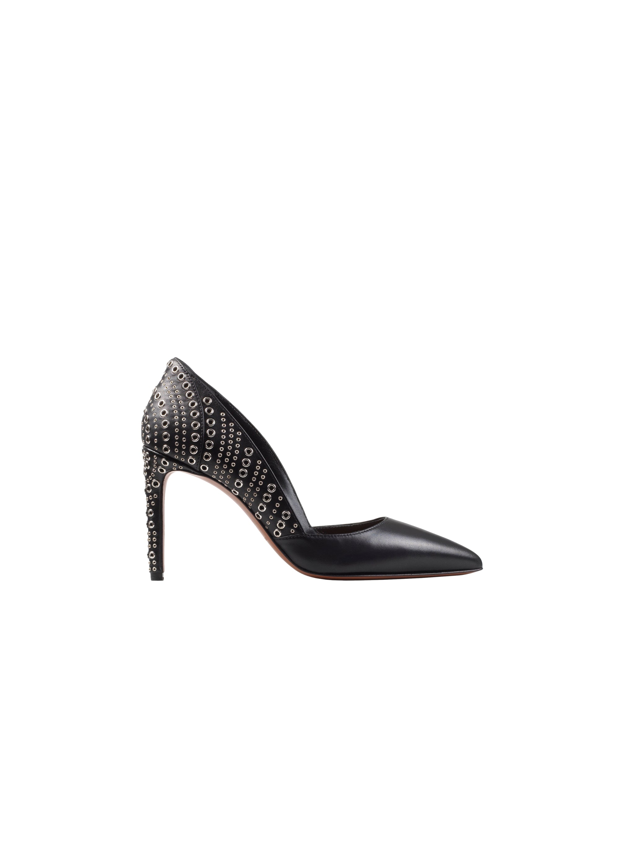 Escarpins à œillets en cuir - Noir