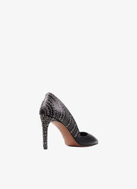 Escarpins à œillets en cuir - Noir