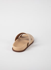 Openwork leather mules - Saffron Yellow