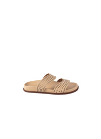 Openwork leather mules - Saffron Yellow