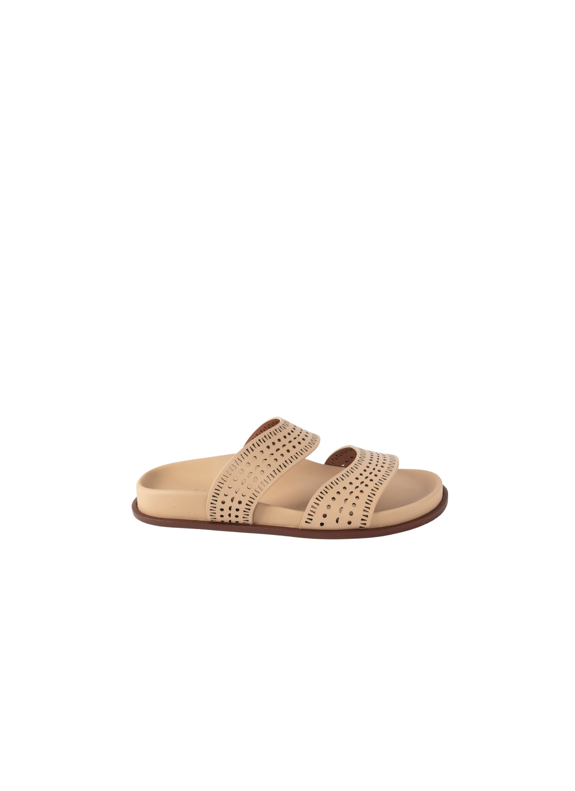 Openwork leather mules - Saffron Yellow