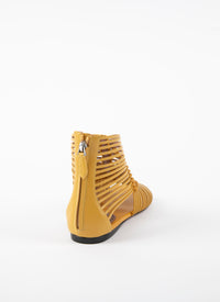 Woven leather sandals - Saffron Yellow