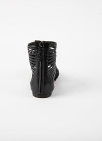 Sandales tressées en cuir - Noir