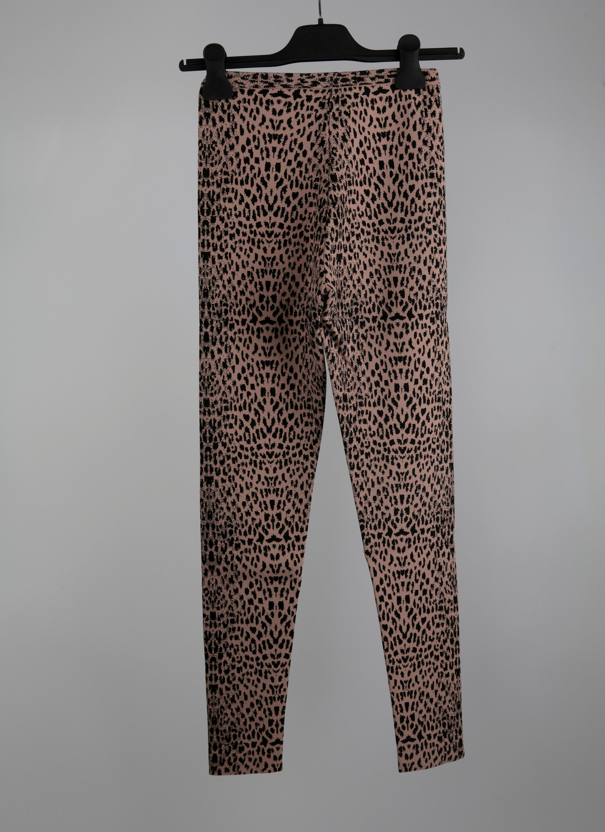 Animal print legging - Flesh & Black
