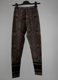 Legging à motif animal - Noir & Chair