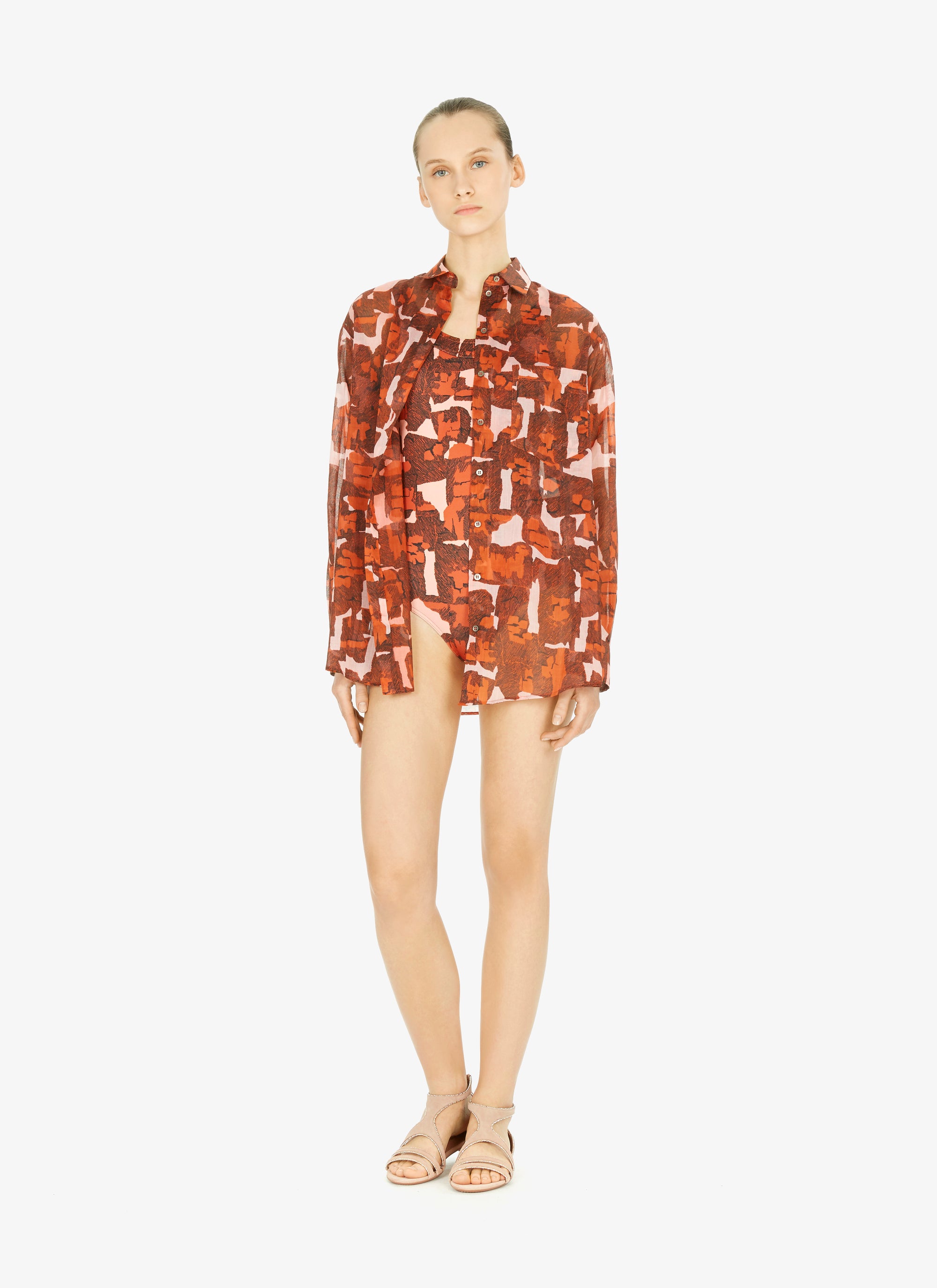 Chemise oversize - Rose & Rouge