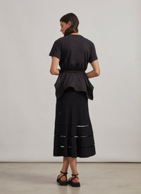 T-shirt structuré - Noir