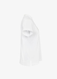Openwork bib t-shirt - White