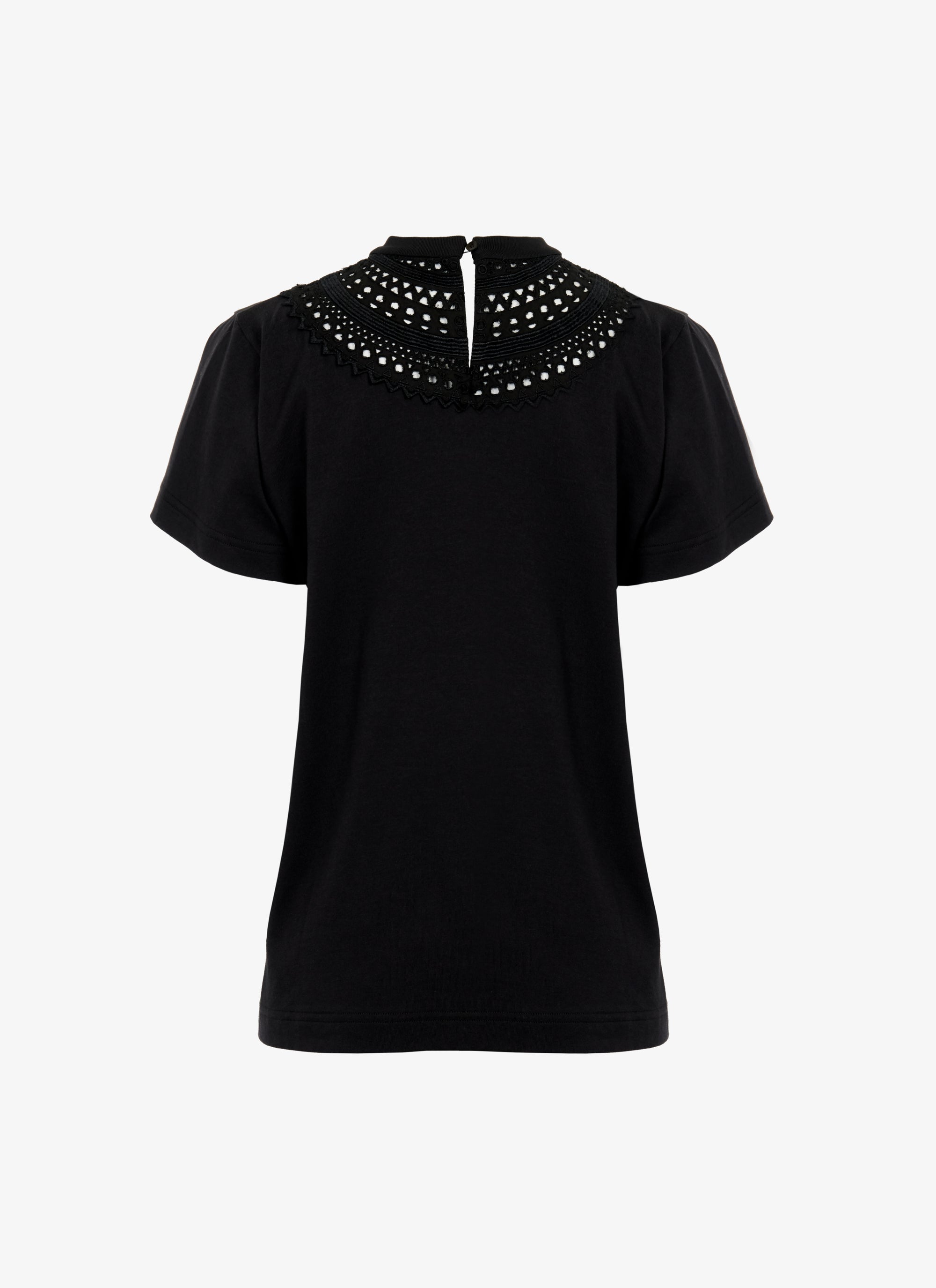 T-shirt structuré à plastron - Noir