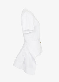 Long structured T-shirt - White