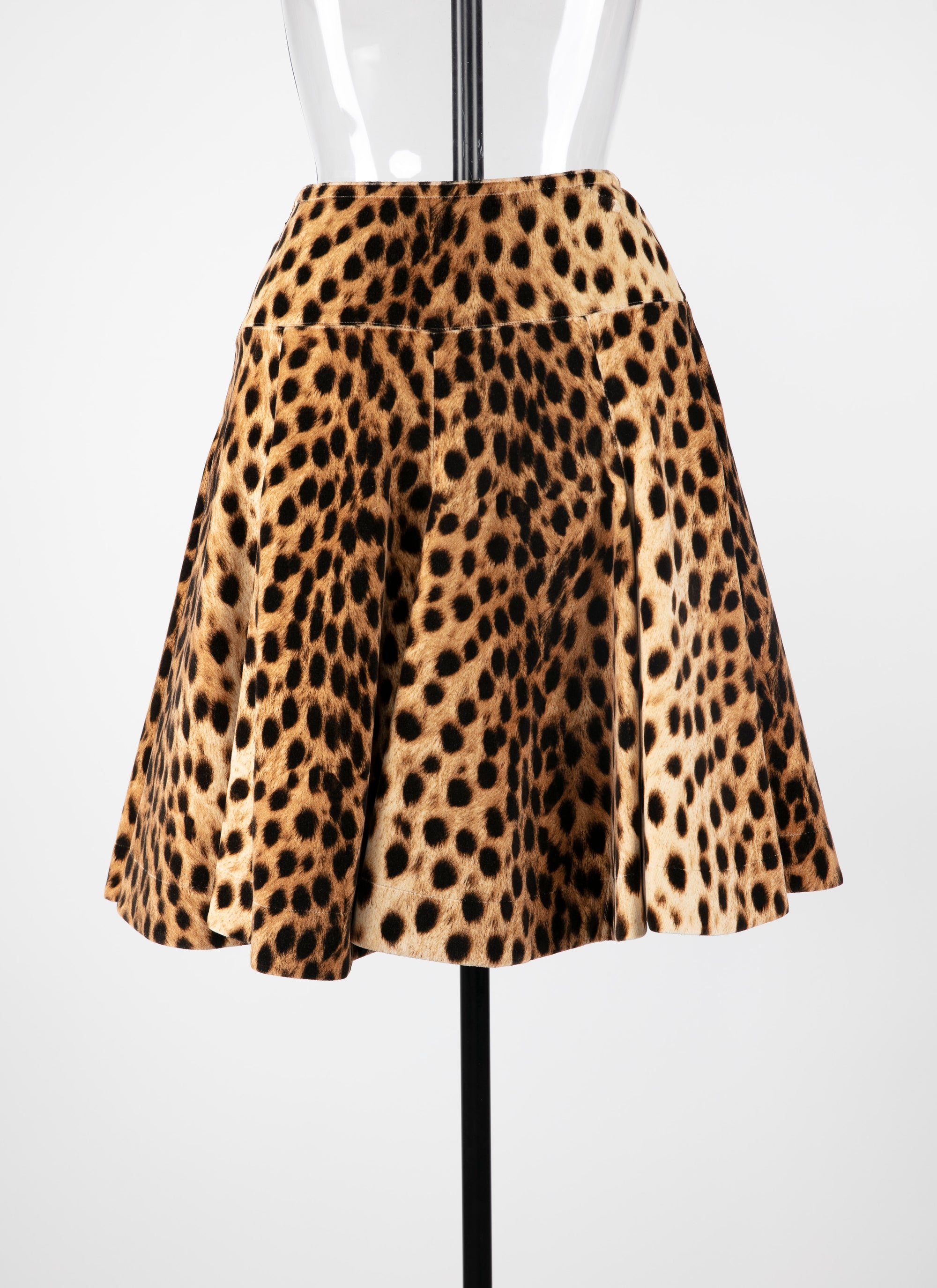 Animal print short skirt - Light Beige