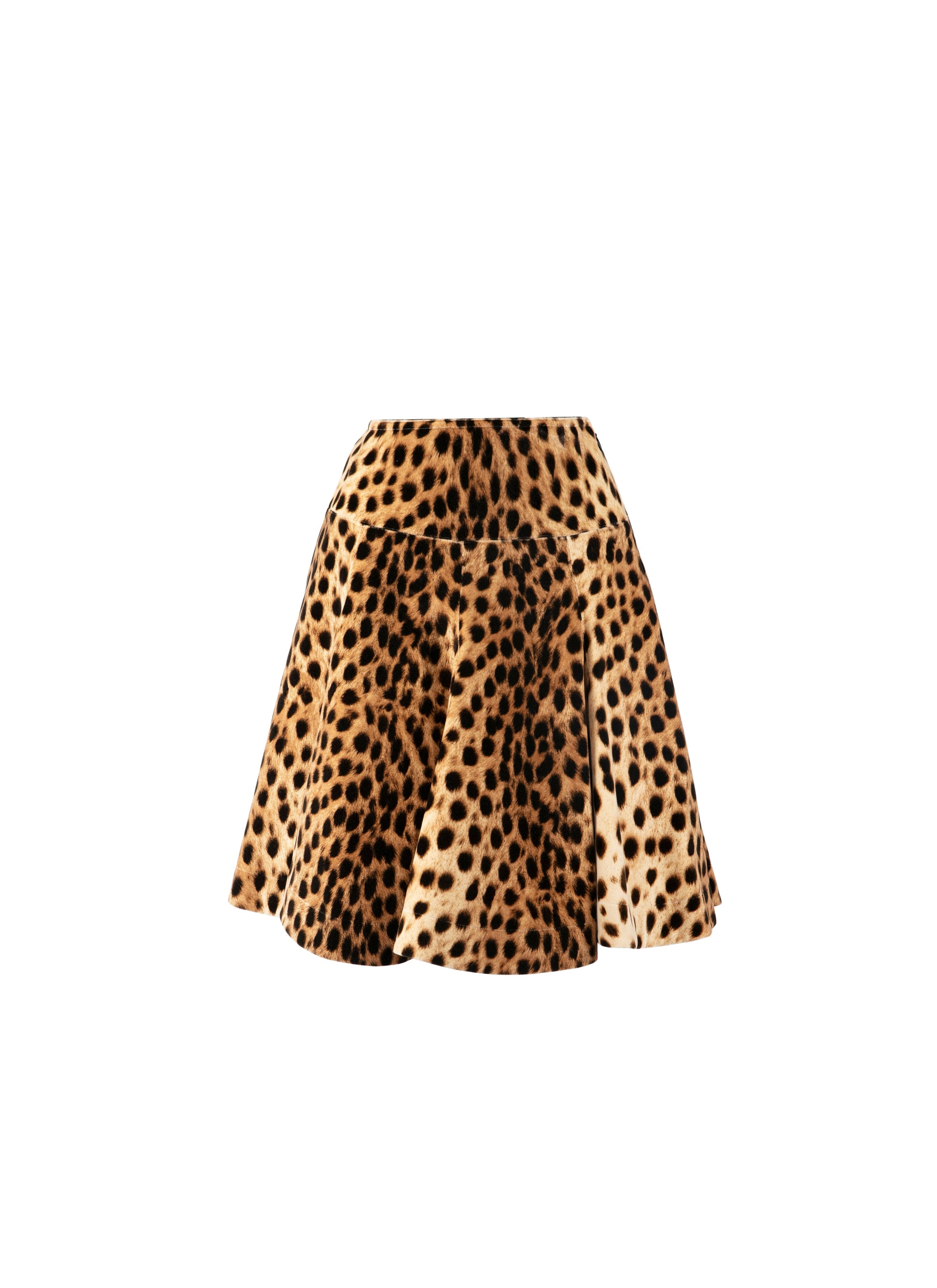 Animal print short skirt - Light Beige