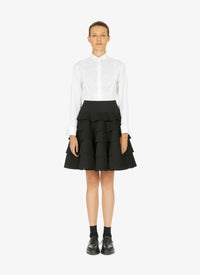 Dry wool blend pleated skirt - Black