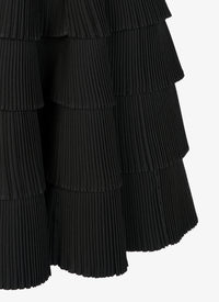 Dry wool blend pleated skirt - Black