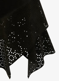 Jupe asymétrique en cuir - Noir